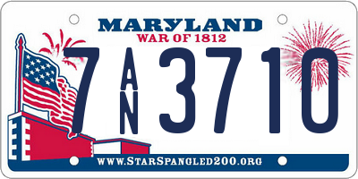 MD license plate 7AN3710