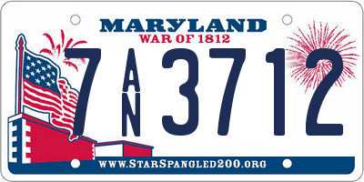 MD license plate 7AN3712