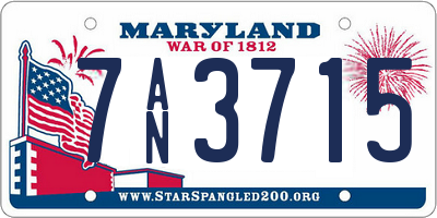 MD license plate 7AN3715