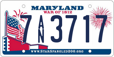 MD license plate 7AN3717