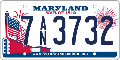 MD license plate 7AN3732