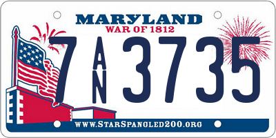 MD license plate 7AN3735