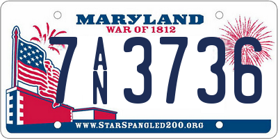 MD license plate 7AN3736