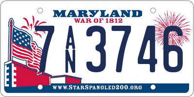 MD license plate 7AN3746