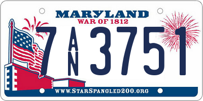 MD license plate 7AN3751