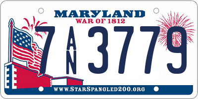 MD license plate 7AN3779