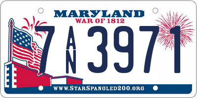 MD license plate 7AN3971