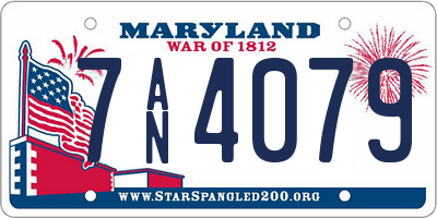 MD license plate 7AN4079