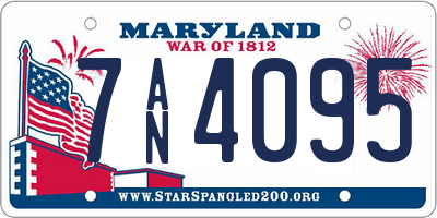 MD license plate 7AN4095