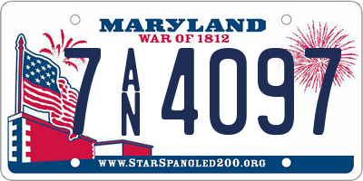 MD license plate 7AN4097