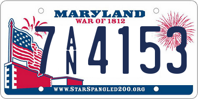 MD license plate 7AN4153