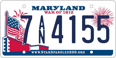MD license plate 7AN4155