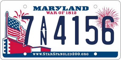 MD license plate 7AN4156