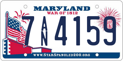 MD license plate 7AN4159