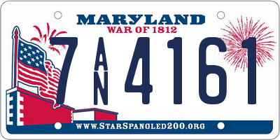 MD license plate 7AN4161