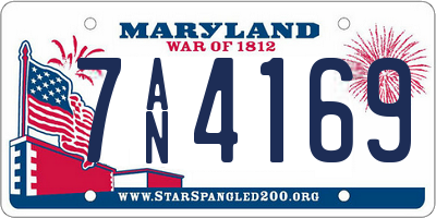 MD license plate 7AN4169