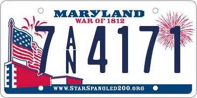 MD license plate 7AN4171