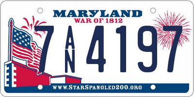 MD license plate 7AN4197