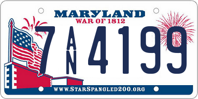 MD license plate 7AN4199