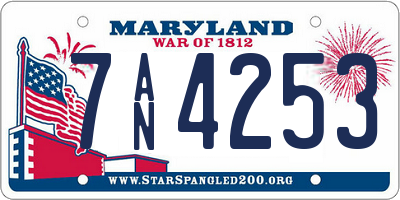 MD license plate 7AN4253