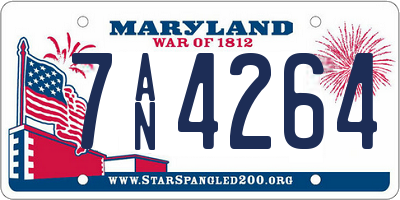 MD license plate 7AN4264