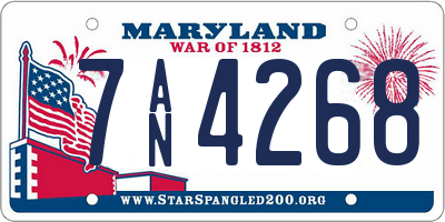MD license plate 7AN4268