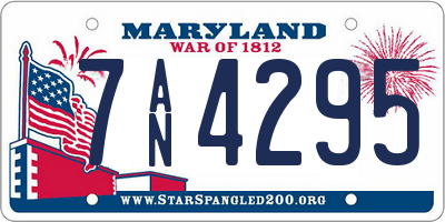 MD license plate 7AN4295