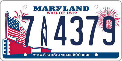 MD license plate 7AN4379