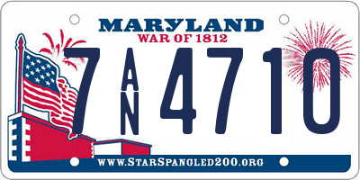MD license plate 7AN4710