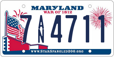 MD license plate 7AN4711