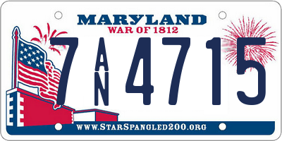 MD license plate 7AN4715