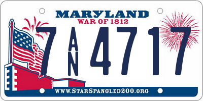 MD license plate 7AN4717