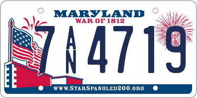 MD license plate 7AN4719