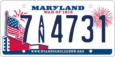 MD license plate 7AN4731