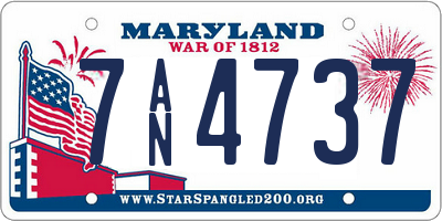 MD license plate 7AN4737