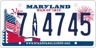 MD license plate 7AN4745