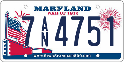MD license plate 7AN4751