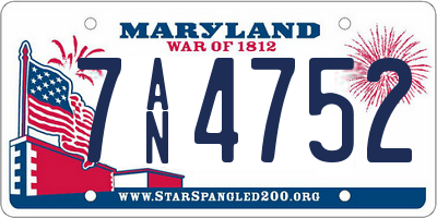 MD license plate 7AN4752