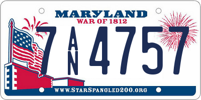 MD license plate 7AN4757