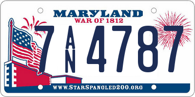 MD license plate 7AN4787