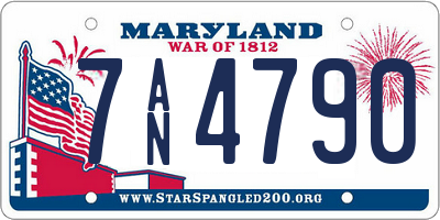 MD license plate 7AN4790