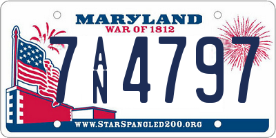 MD license plate 7AN4797