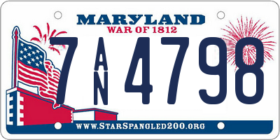 MD license plate 7AN4798