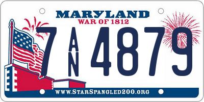 MD license plate 7AN4879
