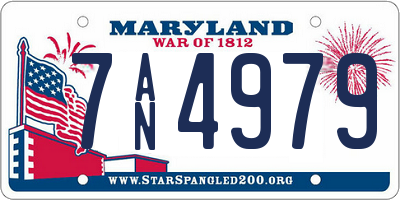 MD license plate 7AN4979