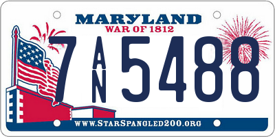 MD license plate 7AN5488