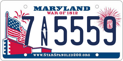 MD license plate 7AN5559