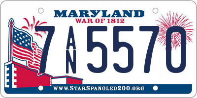 MD license plate 7AN5570
