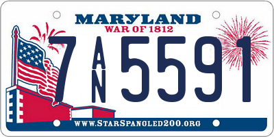 MD license plate 7AN5591