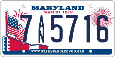 MD license plate 7AN5716